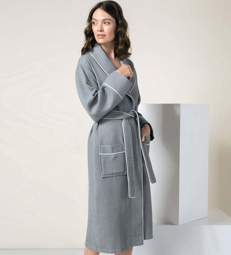 (Kopi) (Kopi) Women's Full Length Waffle Hotel Robe