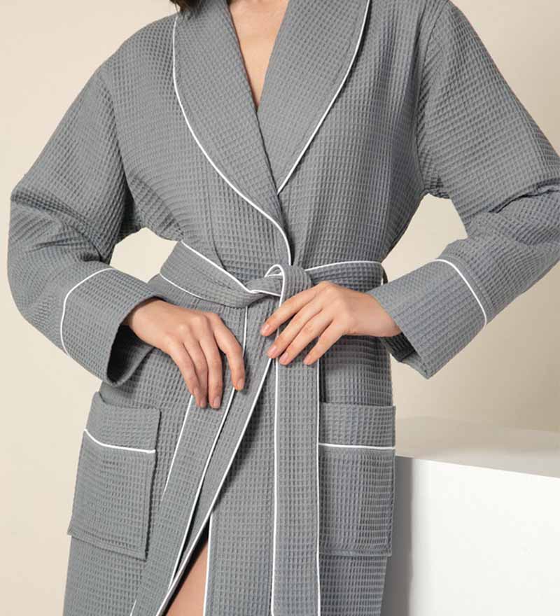 (Kopi) (Kopi) Women's Full Length Waffle Hotel Robe