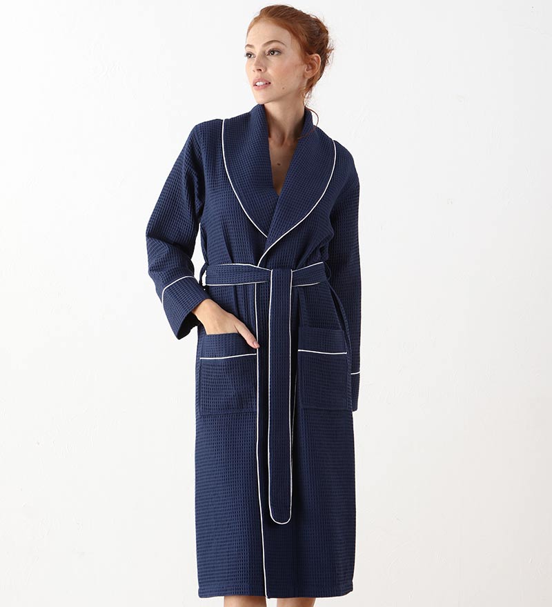 (Kopi) (Kopi) Women's Full Length Waffle Hotel Robe