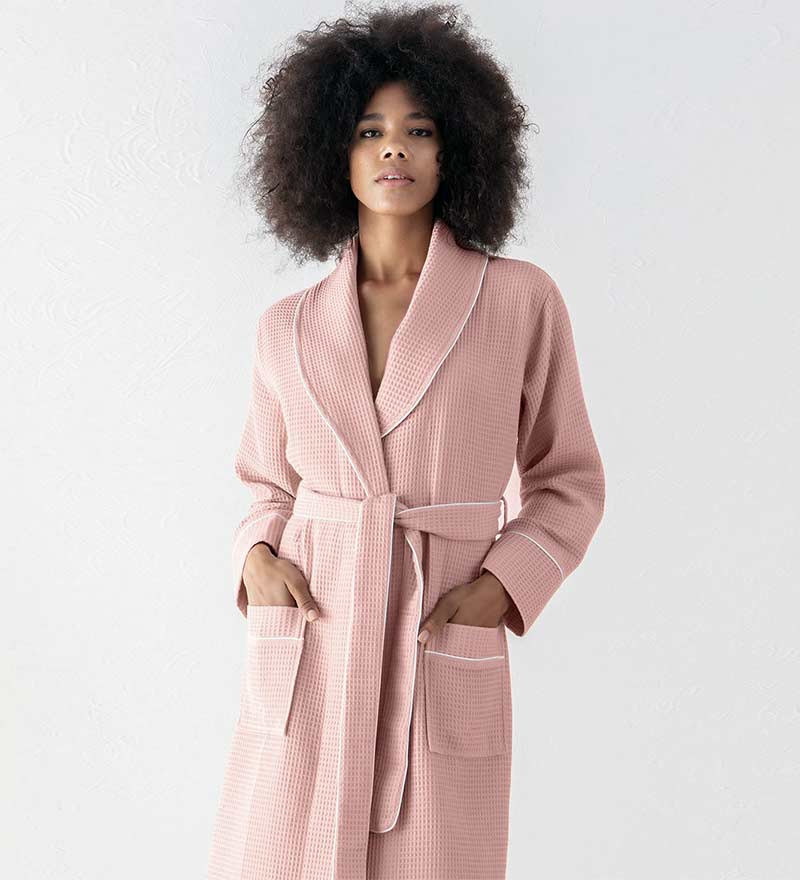 (Kopi) (Kopi) Women's Full Length Waffle Hotel Robe