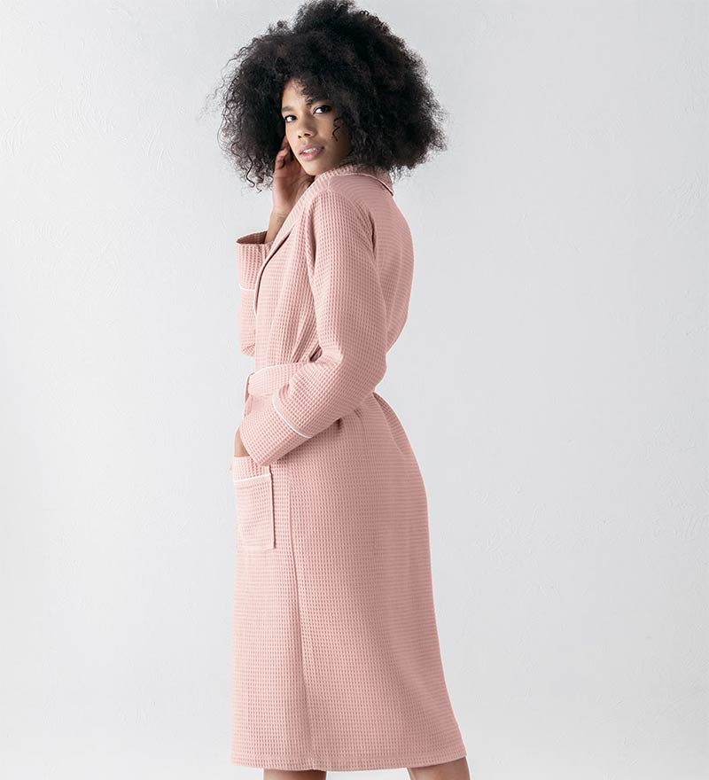 (Kopi) (Kopi) Women's Full Length Waffle Hotel Robe